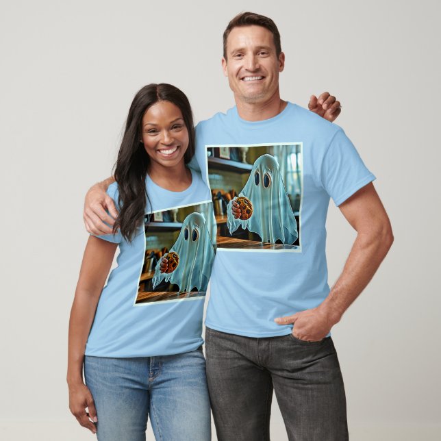 T-shirt Fantôme convivial Avec Cookie (Unisexe)