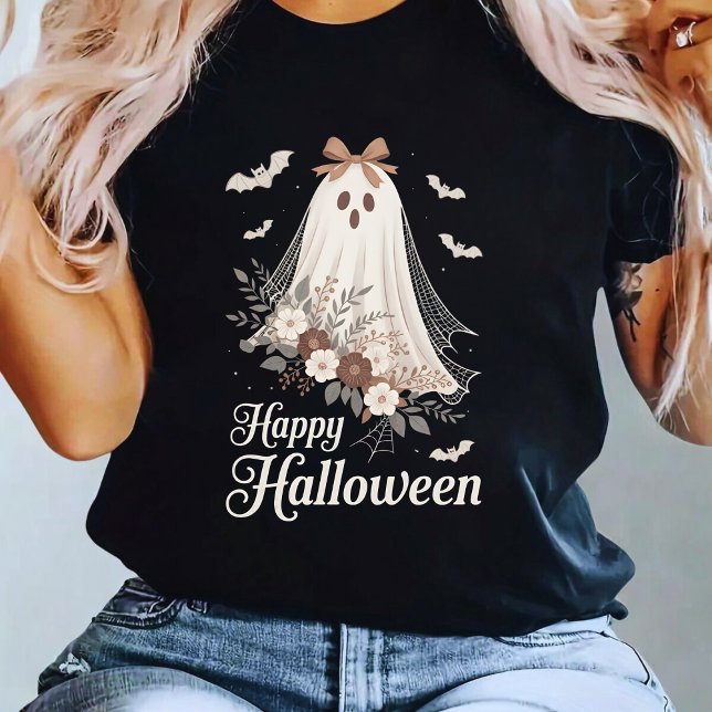 T-shirt Fantôme Coquette Halloween Fleur Fantôme Effrayant (Créateur téléchargé)