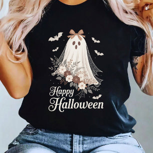 T-shirt Fantôme Coquette Halloween Fleur Fantôme Épouvanta