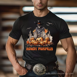 T-shirt fantôme cow-boy western pour citrouille sa