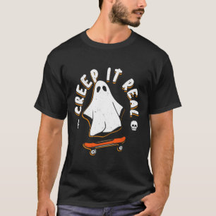 T-shirt Fantôme Creeper Ça Skateboard Halloween Drôle