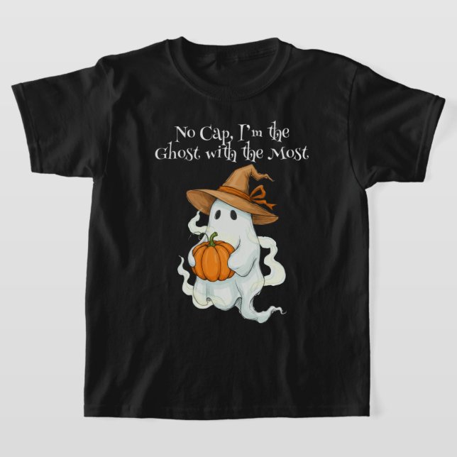 T-shirt Fantôme d'automne avec Citrouille (Poser)