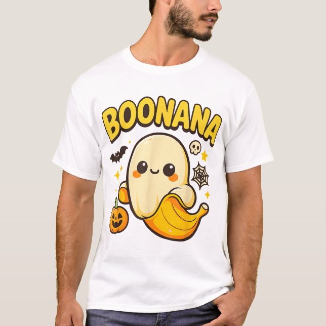 T-shirt Fantôme de banane Boonana Halloween  (Devant)