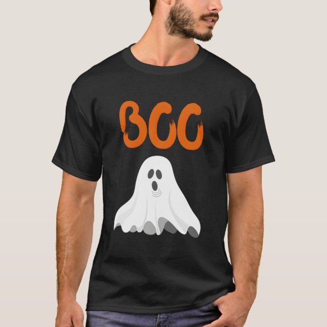T-shirt Fantôme de Boo Halloween effrayant (Devant)