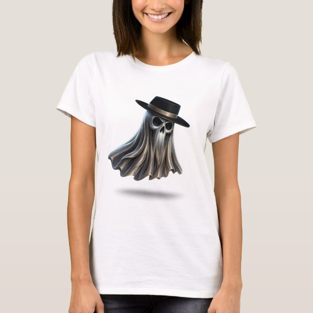 T-Shirt Fantôme de Cowboy Sombre  (Devant)