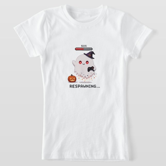 T-Shirt Fantôme de jeu Halloween Respawning (Poser)