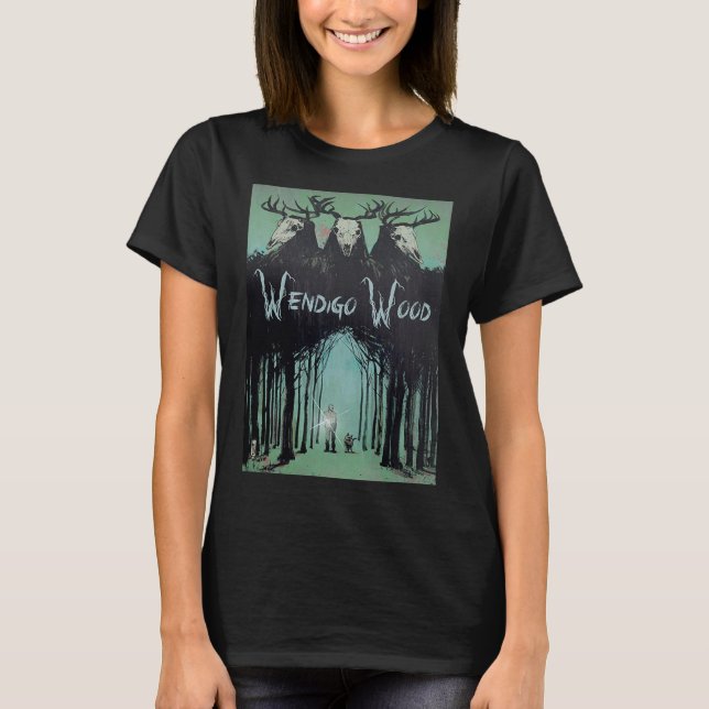 T-shirt Fantôme De La Forêt Cryptid Wendigo Bois (Devant)