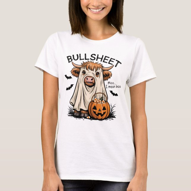 T-shirt Fantôme de taureau Halloween Costume chemise de je (Devant)