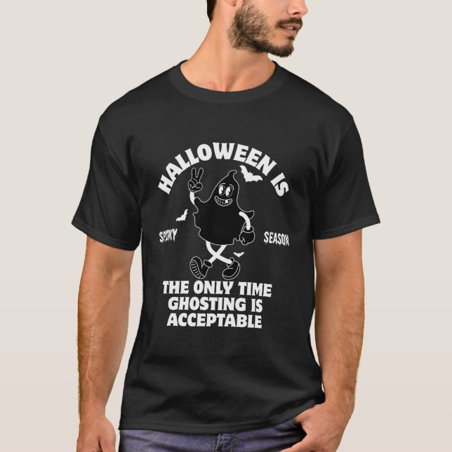 T-shirt fantôme d'Halloween (Devant)