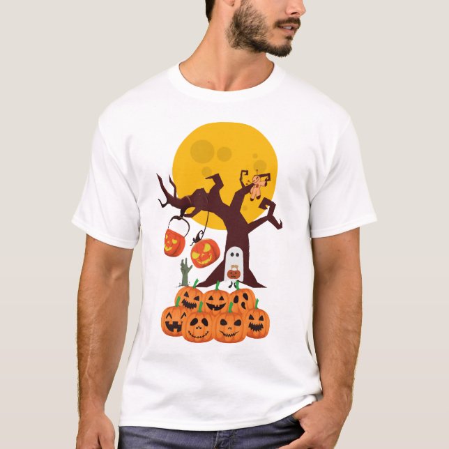 T-shirt Fantôme d'Halloween (Devant)