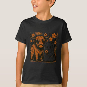 T-shirt Fantôme d'Halloween de vache rétros Automne Automn