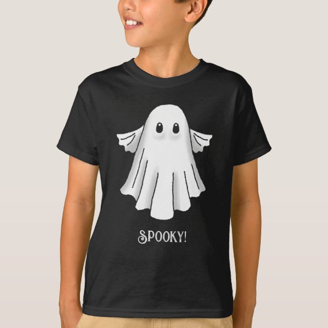 T-shirt Fantôme d'Halloween effrayant (Devant)