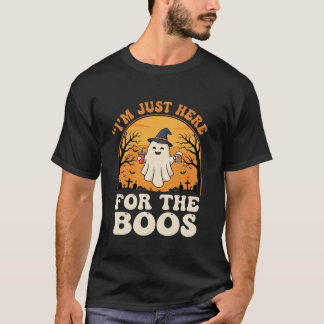T-shirt Fantôme d'Halloween ici pour les huées