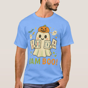 T-shirt Fantôme d'Halloween jouant au Mahjong Spooky Boo F
