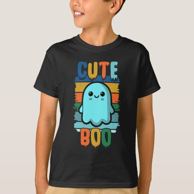 T-shirt Fantôme d'Halloween Vintage rétro (Devant)