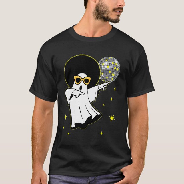 T-shirt Fantôme Disco Danseur Halloween 70s (Devant)
