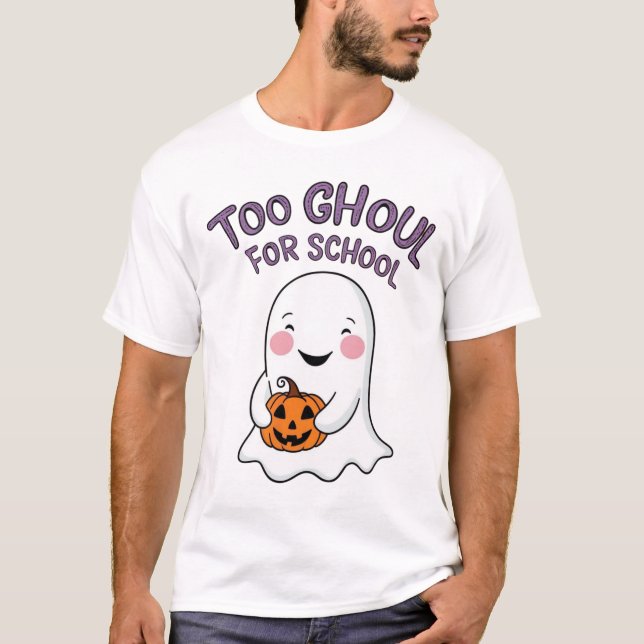 T-shirt Fantôme drôle à Ghoul pour l'école (Devant)