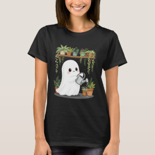 T-shirt Fantôme drôle arrosant les plantes Saison effrayan