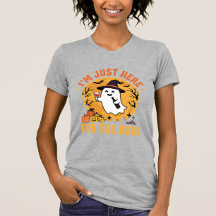 T-shirt Fantôme drôle d'Halloween Je suis juste là pour le