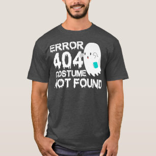 T-shirt Fantôme effrayant Boo Erreur 404 Costume introuvab