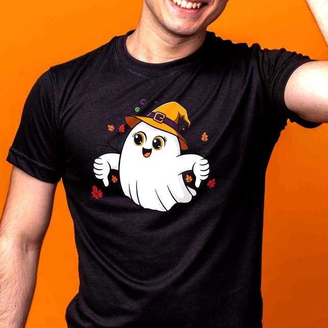 T-shirt Fantôme éffrayant mais sassasif - Pouces d'Hallowe (Créateur téléchargé)