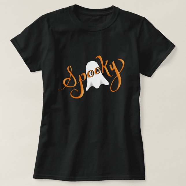 T-shirt fantôme éffrayant pour femmes (Design devant)