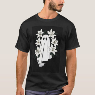 T-shirt Fantôme esthétique avec napperons blanches - Éffra