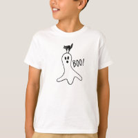 Fantôme et chat noir Halloween mignon