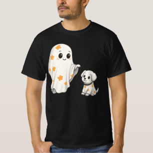 T-shirt Fantôme et chiot Halloween – Costume de fantôme as