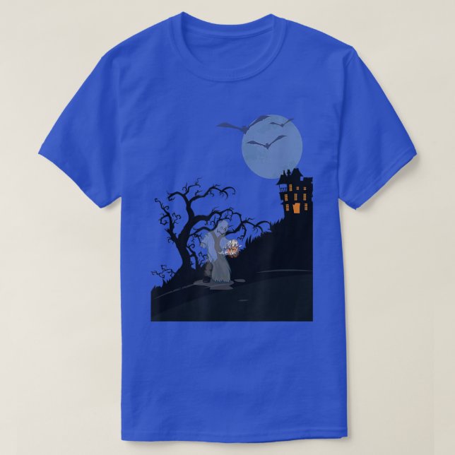 T-shirt Fantôme Et Hantée Conception De Maison (Design devant)