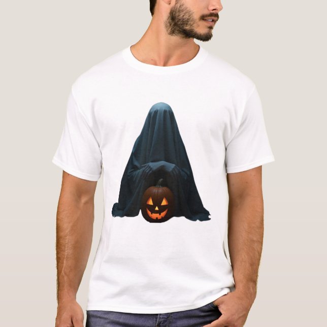 T-shirt fantôme et Jack-o'-lantern halloween (Devant)
