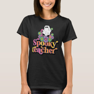 T-shirt Fantôme Halloween Enseignant Éffrayant Trick Ou En