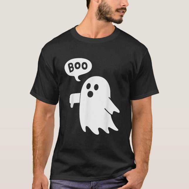 T-shirt Fantôme hurlant Boo Ghost de désapprobation (Devant)