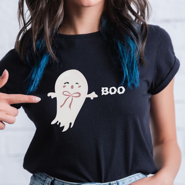T-shirt Fantôme mignon avec Bow Boo (Créateur téléchargé)