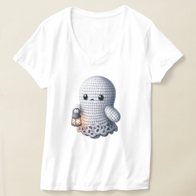 T-shirt Fantôme Mignon de la Récolte d'Automne (Poser)