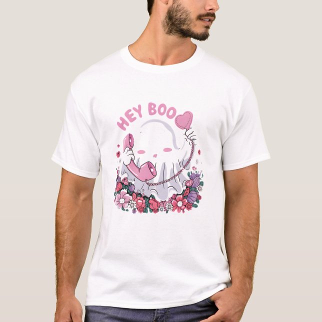 T-shirt Fantôme mignon drôle Halloween (Devant)