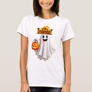 T-shirt fantôme mignon et heureux d'Halloween - Fa