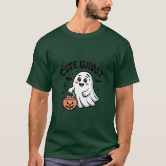 T-Shirt Fantôme Mignon Halloween Bonbons Dessin An