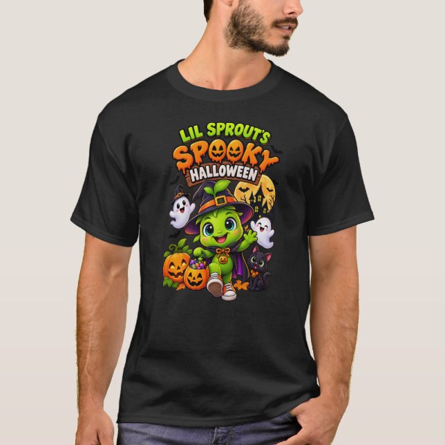 T-shirt fantôme mignon Halloween effrayant (Devant)