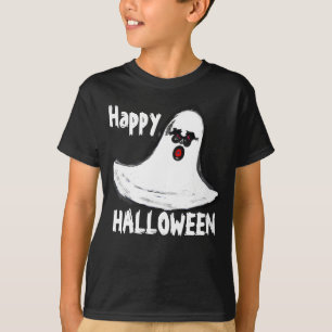 T-shirt Fantôme noir blanc d'Halloween