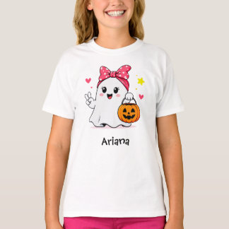 T-shirt Fantôme personnalisé pour tout-petit (fille)