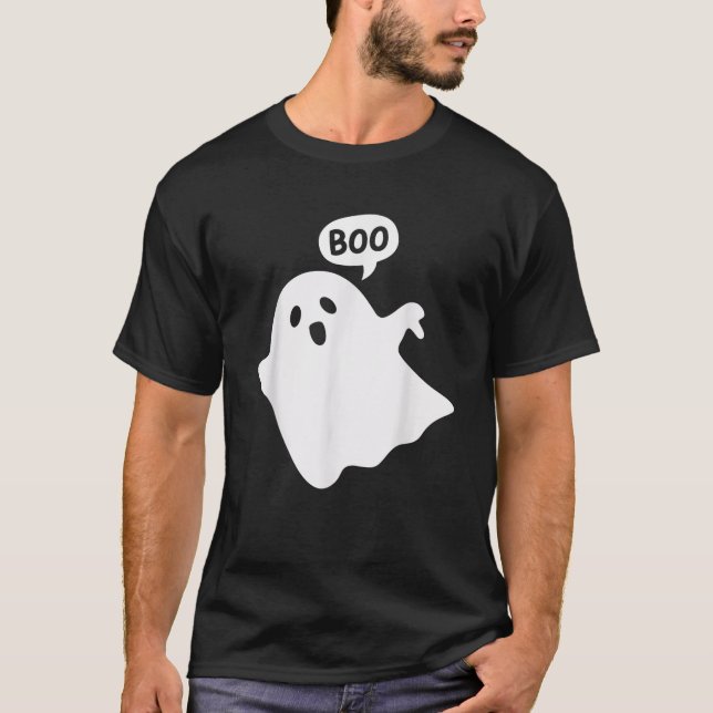 T-shirt Fantôme Pouce en Bas Criant Bouh Désapprobation Fa (Devant)