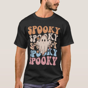 T-shirt Fantôme Rétro Mignon Halloween Effrayant
