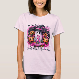 T-shirt Fantôme rose Halloween Cancer du sein Tee de sensi