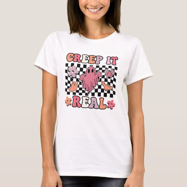 T-Shirt Fantôme Véritable Creep It | Vibes d'Hallo (Devant)