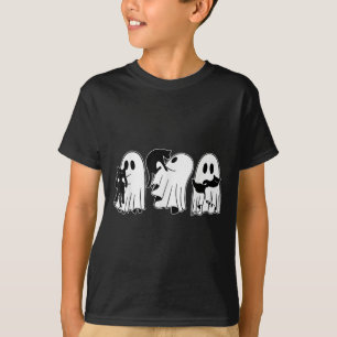 T-shirt Fantômes Drôle Tenir Des Chats Noirs Halloween Gho