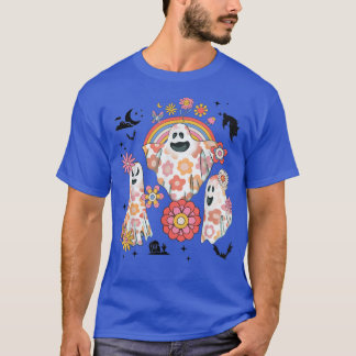 T-shirt Fantômes floraux esthétiques drôle Halloween Mer É