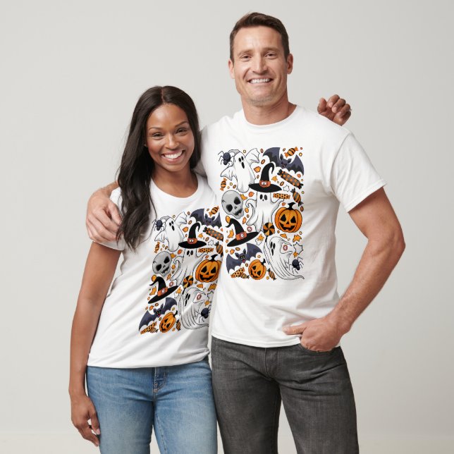 T-shirt Fantômes Monstres mignons Éffrayants et Déplaisant (Unisexe)