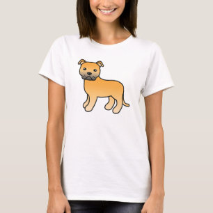 T-shirt Faon Cartoon Staffordshire Bull Terrier