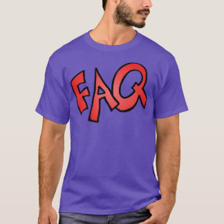 T-shirt FAQ Conception de texte
